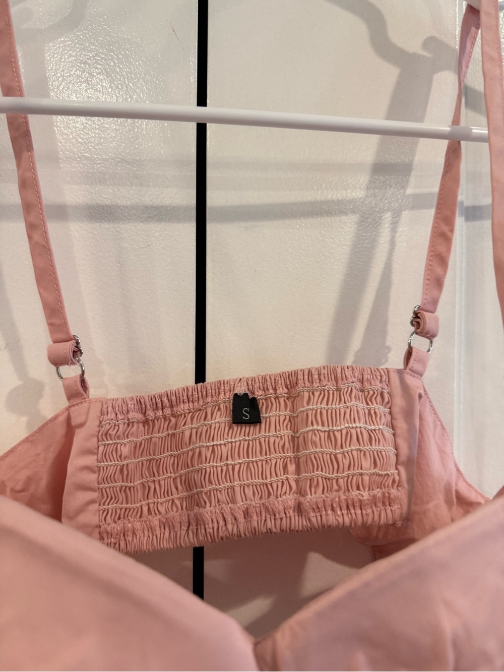 Pink Padded Crop Top - Picture 2 of 3